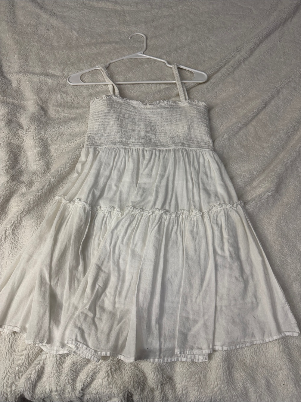 HYFVE White Tiered Smocked Sundress for Girls